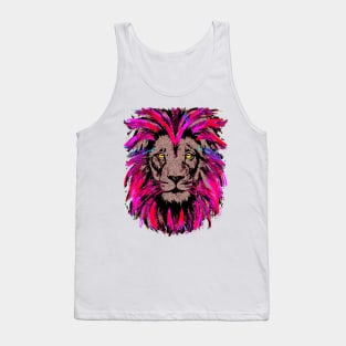 Pink Lion Apron - Purple Lion Face Apron Tank Top